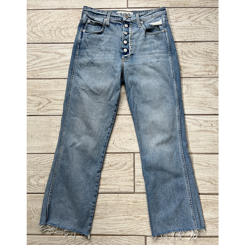 AMO High Rise Kick Crop Jean | size 28